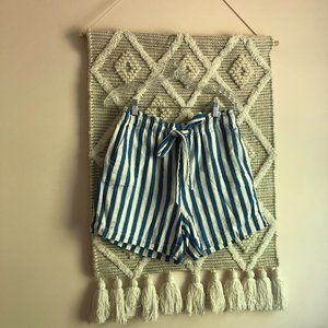 J Crew High Waisted Shorts Striped Size Small